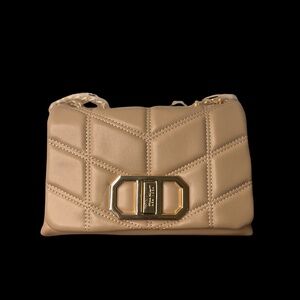 NWT Nicole Miller New York Taupe Small Shoulder Bag (MSRP - $40)